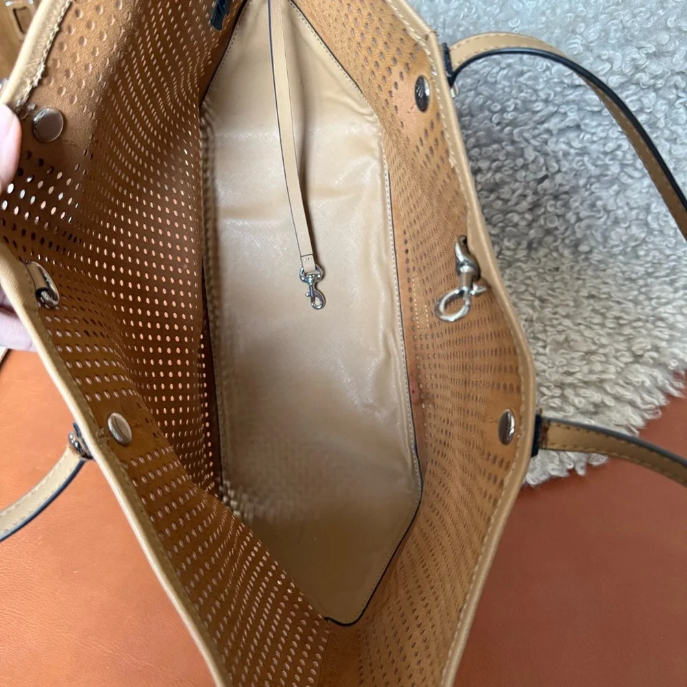 Tan Perforated Tote Bag - Picture 8 of 9